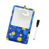 Maxbell Magnetic Storage Pocket with Message Board for Fridge Whiteboard Home School blue