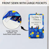 Maxbell Magnetic Storage Pocket with Message Board for Fridge Whiteboard Home School blue