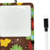 Maxbell Magnetic Storage Pocket with Message Board for Fridge Whiteboard Home School brown