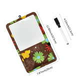 Maxbell Magnetic Storage Pocket with Message Board for Fridge Whiteboard Home School brown