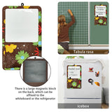 Maxbell Magnetic Storage Pocket with Message Board for Fridge Whiteboard Home School brown