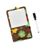 Maxbell Magnetic Storage Pocket with Message Board for Fridge Whiteboard Home School brown