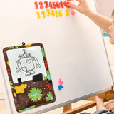 Maxbell Magnetic Storage Pocket with Message Board for Fridge Whiteboard Home School brown