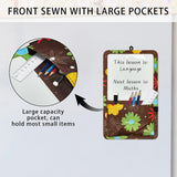 Maxbell Magnetic Storage Pocket with Message Board for Fridge Whiteboard Home School brown