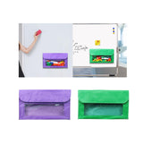 Maxbell Magnetic Storage Pocket Multipurpose Durable Polyester Classroom Storage Bag Purple