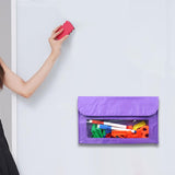 Maxbell Magnetic Storage Pocket Multipurpose Durable Polyester Classroom Storage Bag Purple