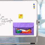 Maxbell Magnetic Storage Pocket Multipurpose Durable Polyester Classroom Storage Bag Purple