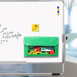 Maxbell Magnetic Storage Pocket Multipurpose Durable Polyester Classroom Storage Bag Green