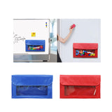Maxbell Magnetic Storage Pocket Multifunctional Durable Marker Pen Holder for Fridge Blue