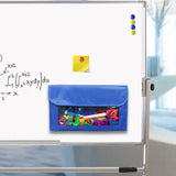 Maxbell Magnetic Storage Pocket Multifunctional Durable Marker Pen Holder for Fridge Blue