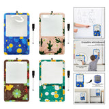 Maxbell Magnetic Dry Erase Whiteboard Small Announcement Magnet Fridge Message Board Blue