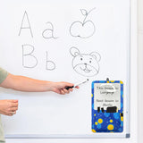 Maxbell Magnetic Dry Erase Whiteboard Small Announcement Magnet Fridge Message Board Blue