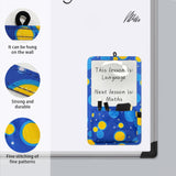 Maxbell Magnetic Dry Erase Whiteboard Small Announcement Magnet Fridge Message Board Blue