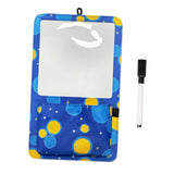Maxbell Magnetic Dry Erase Whiteboard Small Announcement Magnet Fridge Message Board Blue