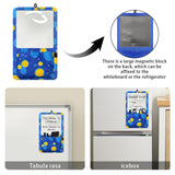 Maxbell Magnetic Dry Erase Whiteboard Small Announcement Magnet Fridge Message Board Blue