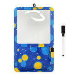 Maxbell Magnetic Dry Erase Whiteboard Small Announcement Magnet Fridge Message Board Blue