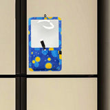 Maxbell Magnetic Dry Erase Whiteboard Small Announcement Magnet Fridge Message Board Blue