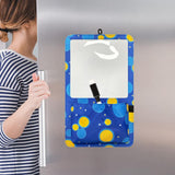 Maxbell Magnetic Dry Erase Whiteboard Small Announcement Magnet Fridge Message Board Blue