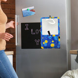 Maxbell Magnetic Dry Erase Whiteboard Small Announcement Magnet Fridge Message Board Blue