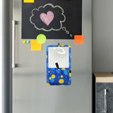 Maxbell Magnetic Dry Erase Whiteboard Small Announcement Magnet Fridge Message Board Blue