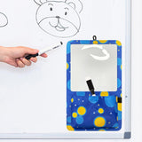 Maxbell Magnetic Dry Erase Whiteboard Small Announcement Magnet Fridge Message Board Blue