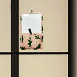 Maxbell Magnetic Dry Erase Whiteboard Small Announcement Magnet Fridge Message Board Pink