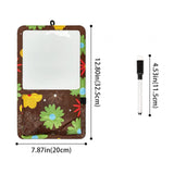 Maxbell Magnetic Dry Erase Whiteboard Small Announcement Magnet Fridge Message Board Brown