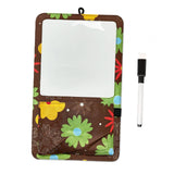 Maxbell Magnetic Dry Erase Whiteboard Small Announcement Magnet Fridge Message Board Brown