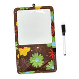 Maxbell Magnetic Dry Erase Whiteboard Small Announcement Magnet Fridge Message Board Brown