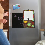 Maxbell Magnetic Dry Erase Whiteboard Small Announcement Magnet Fridge Message Board Brown