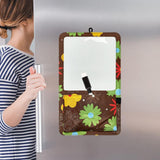 Maxbell Magnetic Dry Erase Whiteboard Small Announcement Magnet Fridge Message Board Brown