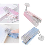 Maxbell Mini Stapler Staples Cute Office Supplies for Family Binding Supplies Office Pink