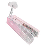 Maxbell Mini Stapler Staples Cute Office Supplies for Family Binding Supplies Office Pink