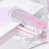 Maxbell Mini Stapler Staples Cute Office Supplies for Family Binding Supplies Office Pink