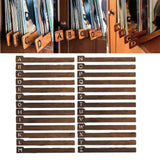Maxbell 26 Pieces Vinyl Record Dividers for CD Book Shelf Library Record Exhibitions