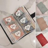 Maxbell 96 Envelope Savings Challenge Binder Leather Money Saving Binder Budget Book