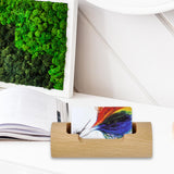 Maxbell Desk Business Card Holder Wooden Storage Rack for Lectures Office Conference