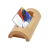 Maxbell Desk Business Card Holder Wooden Storage Rack for Lectures Office Conference