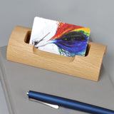 Maxbell Desk Business Card Holder Wooden Storage Rack for Lectures Office Conference