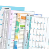 Maxbell 6 Ring Loose Leaf Lined Paper Binder Planner Insert Students A6 Refill Paper