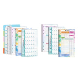 Maxbell 6 Ring Loose Leaf Lined Paper Binder Planner Insert Students A6 Refill Paper