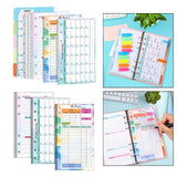 Maxbell 6 Ring Loose Leaf Lined Paper Binder Planner Insert Students A6 Refill Paper