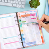 Maxbell 6 Ring Loose Leaf Lined Paper Binder Planner Insert Students A6 Refill Paper