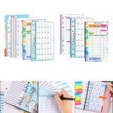 Maxbell 6 Ring Loose Leaf Lined Paper Binder Planner Insert Students A6 Refill Paper