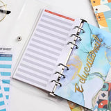 Maxbell 6 Ring Loose Leaf Lined Paper Binder Planner Insert Students A6 Refill Paper