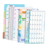 Maxbell 6 Ring Loose Leaf Lined Paper Binder Planner Insert Students A6 Refill Paper
