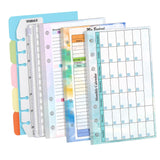 Maxbell 6 Ring Loose Leaf Lined Paper Binder Planner Insert Students A6 Refill Paper