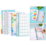 Maxbell 6 Ring Loose Leaf Lined Paper Binder Planner Insert Students A6 Refill Paper