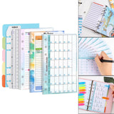 Maxbell 6 Ring Loose Leaf Lined Paper Binder Planner Insert Students A6 Refill Paper
