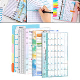 Maxbell 6 Ring Loose Leaf Lined Paper Binder Planner Insert Students A6 Refill Paper